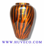 TigerPatterned Handmade Lacquer Vase 